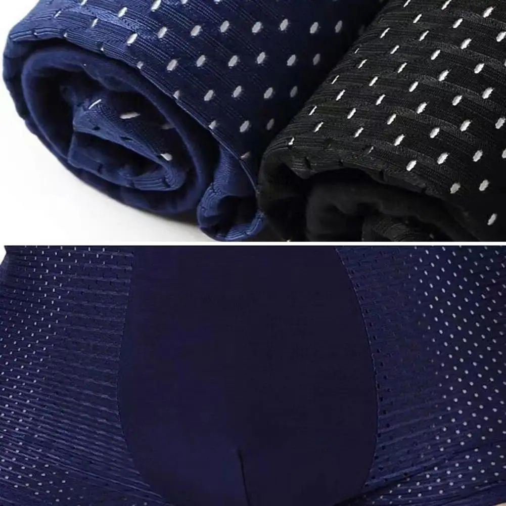 Men Breathable Boxers Ice Silk Mesh Men's Boxers Soft Breathable Underwear with Moisture-wicking Technology U Design for Comfort