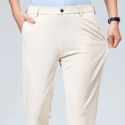Calças Finas Masculinas para o Verão Outono, Calças de Terno Formal, Calças de Trabalho, Calças Casuais de Negócios de Qualidade, Calças Compridas Pretas Vinho Tinto