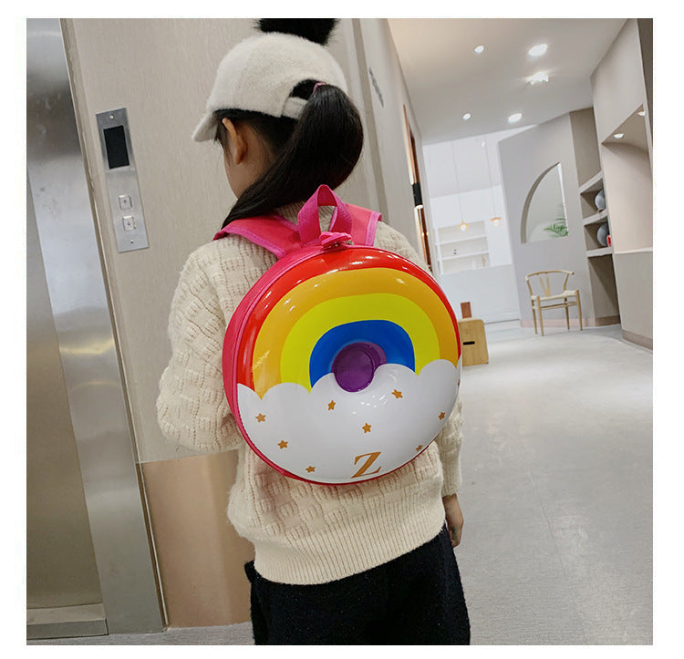 Cartoon Kids Backpack Cute Donut Eggshell Bag Fun Kindergarten Kids Backpack Boys Girls Backpack