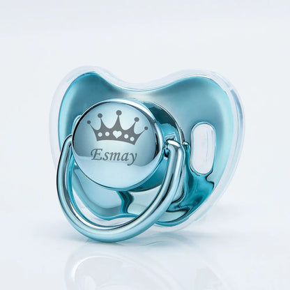 MIYOCAR personalized any name Metallic color pacifier dummy BPA free unique gift for new born baby shower