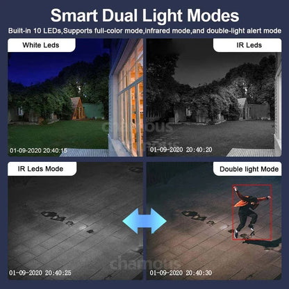 9MP Three Lens Dual Screen PTZ ICsee Alexa NVR Security CCTV WiFi Camera Outdoor8X Zoom Security Camera 4K Video Surveillance