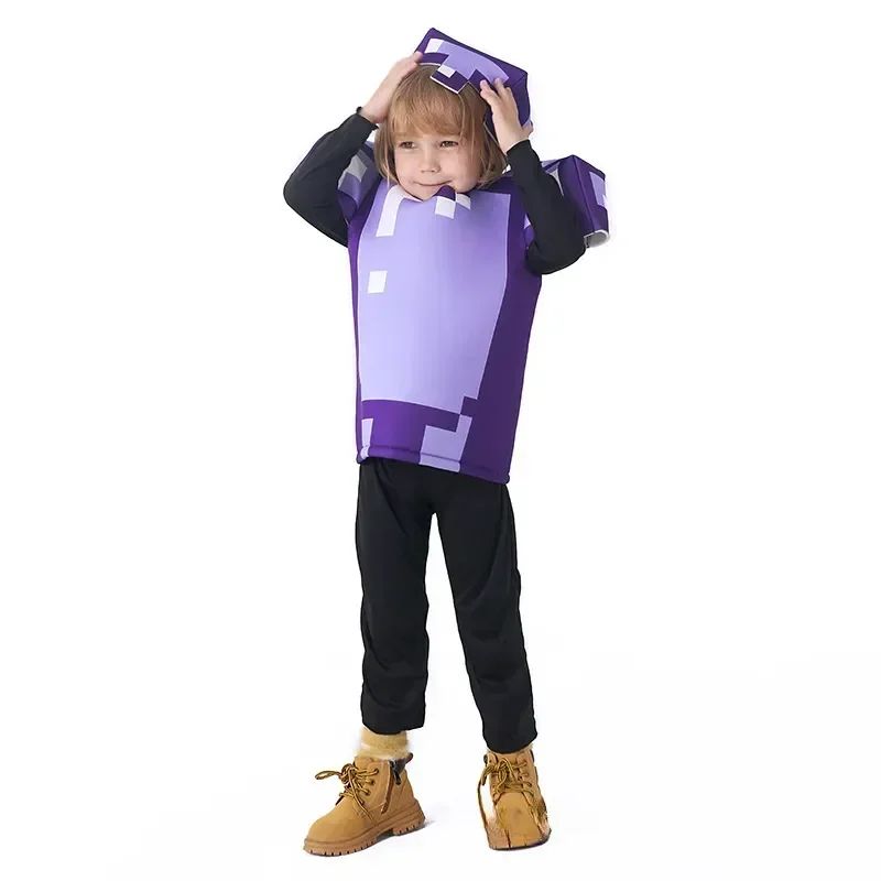 Game My World Role Play Holiday Party Pixel Costume Toy Mc Boys Girls Set Diamond  Christmas Gift Stage Costume