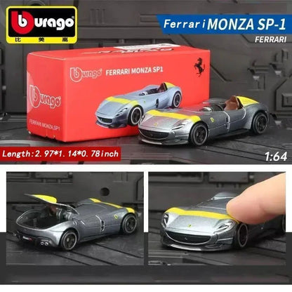 Burago 1:64 Ferrari Series SF90 488P Roma F430 F12 Liga de Carro Modelo Brinquedos Infantis Coleção de Presentes de Férias Modelo de Carro Atacado