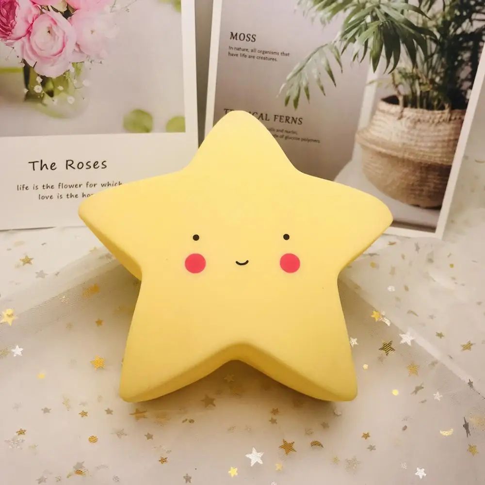 LED Mini Night Light Cartoon Fantasy Star Moon Bedside Light Baby Room Decoration Feeding Night Light Children Gift Toy