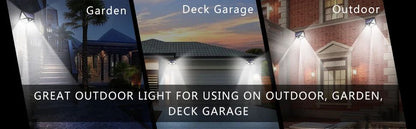 Solar Security Lamp Outdoor Garden Decor Waterproof Solar Powered 100 LED PIR Motion Sensor Spotlight for Yard & Pathway, Fence.