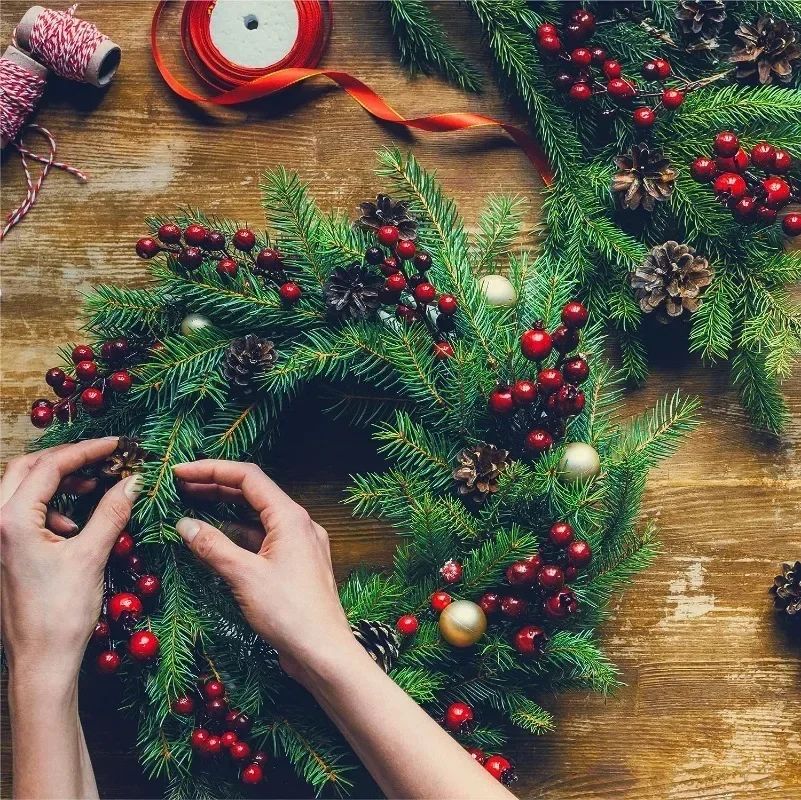 20/1Pcs Christmas Artificial Berries Fake Holly Berry Flower Stamen Bouquet DIY Christma Wreath Xmas New Year Gifts Table Decor