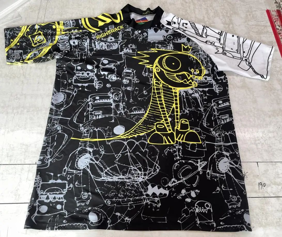 Hot Men's Short Sleeve Surfing Shirt Nautical Diary Lycra Rashguard RIGHTTRACK For Surf Sportswear Beach Swimwear UPF50  Clothes