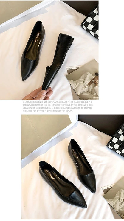 Women Fashion Pointed Toe Slip on Shoes Summer Woman Loafers Comfortable Ladies Yellow Boat Shoes Autumn Flats Zapatos Mujer