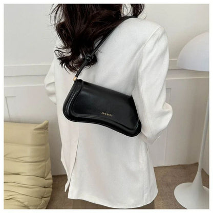 Ladies Shoulder Crossbody Bags PU Leather Women Underarm Bags Solid Color Small Top-handle Bags Purse Female Daily Handbags