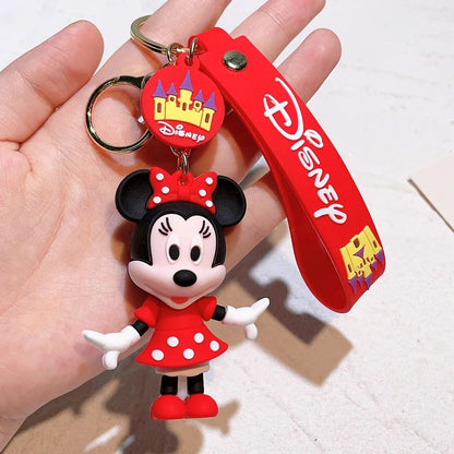 Disney Anime Mickey Chaveiro Desenho Animado Stitch Fofo Minnie Chaveiro Estudante Bolsa Pendurada Chaveiro Carro Tudo-a-ver Presentes de Natal