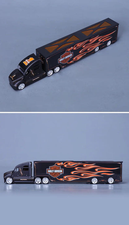 Em Estoque Maisto 1:64 Harley Davidson Mack Anthem Veículo de Transporte Pesado Contêiner Reboque Miniatura de Liga Fundida Brinquedo Carro