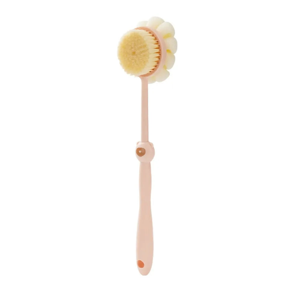 Two sided Shower Body Brush Silicone Long Handle Bathroom Wash Brush Bathing Massage Back Body Exfoliating Brush Bath Supplies