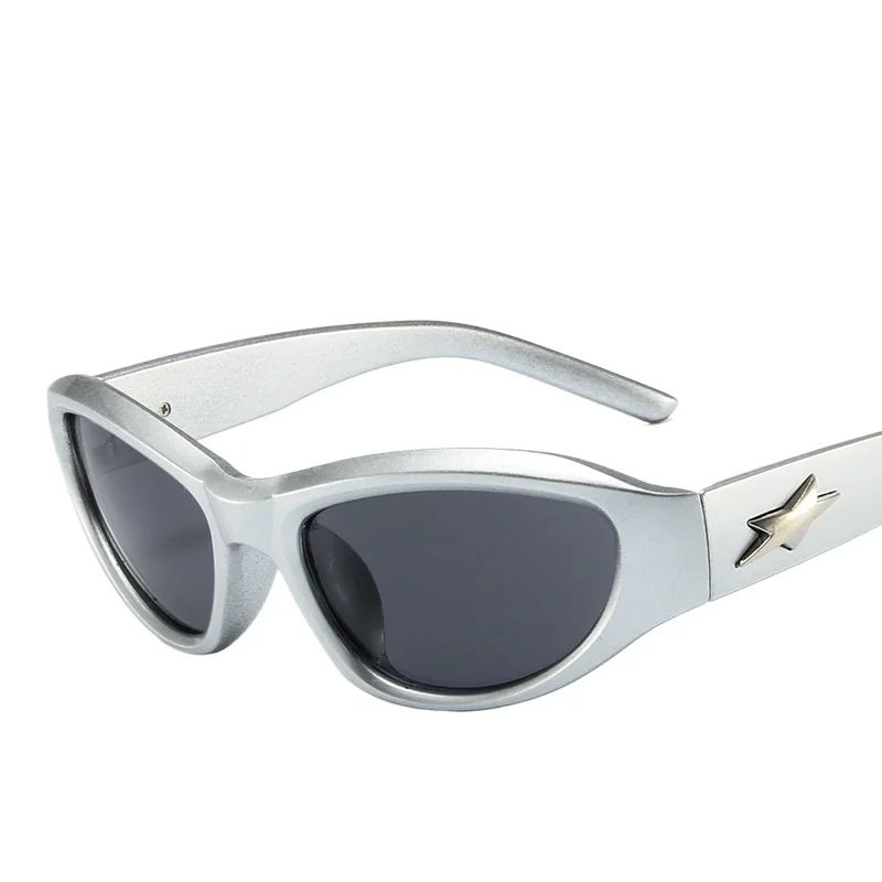 Women Y2k Sunglasses Vintage Punk Men's Sun Glasses Retro Oval Eyewear Outdoor Cycling Goggle UV400 Gafas De Sol