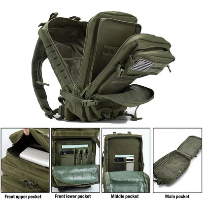 Mochila Tática 45L Grande Capacidade Mochila Militar 3 Dias Fitness Caminhada Bolsa de Acampamento Equipamentos de Caminhada Mochilas