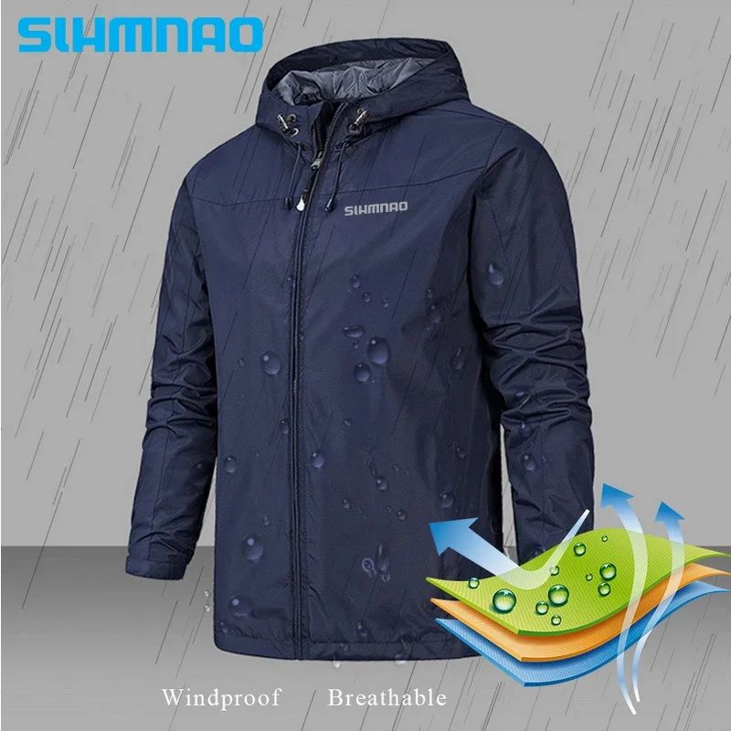 Men's waterproof fishing raincoats, bicycle raincoats, windproof jackets, mountaineering suits, spring and autumn overcoats