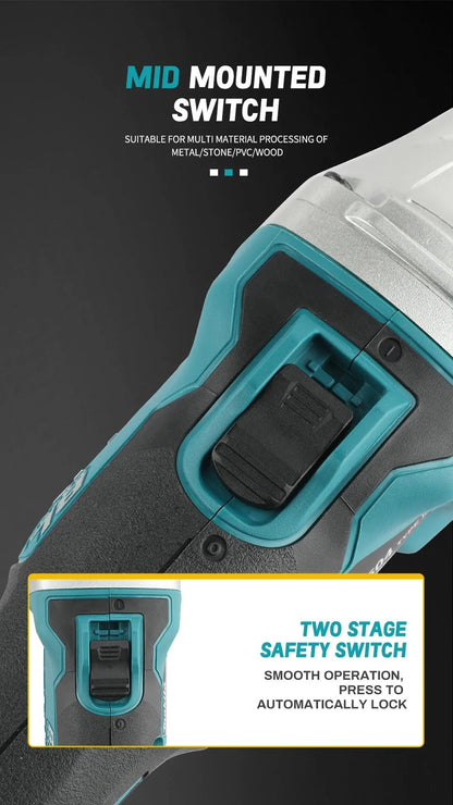 Makita DGA504 Esmerilhadeira Angular Elétrica a Bateria de Lítio 18V sem Escovas, Polidora, Máquina de Corte de Alta Potência