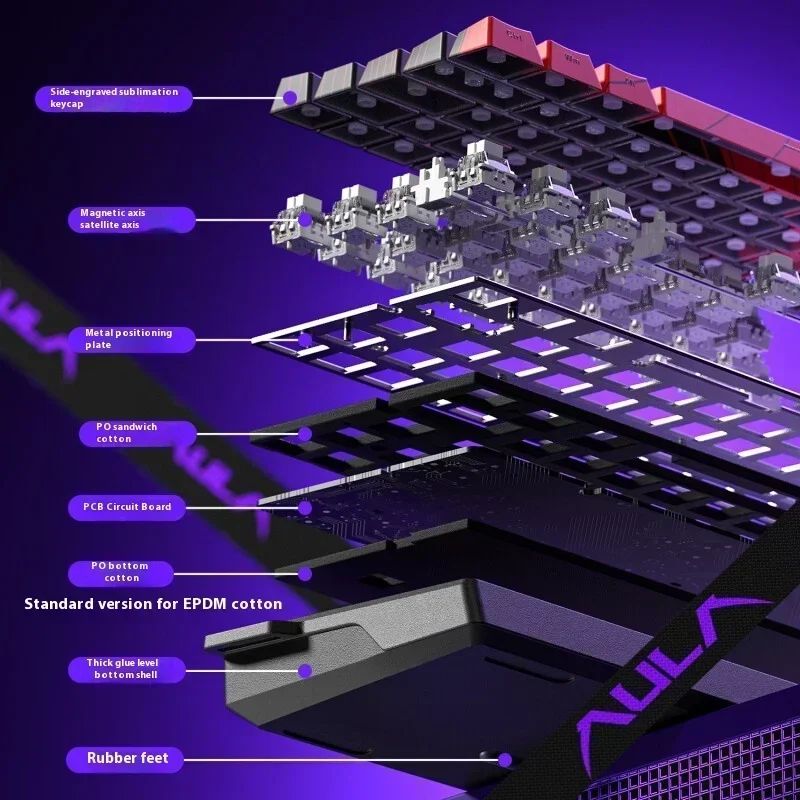 Teclados Win60 Win68 Aula com Teclas Magnéticas 8K, Teclado Mecânico para Jogos, Teclado com Fio para Esports com Luz RGB e Hot-Swap para PC Gamer (Presente)