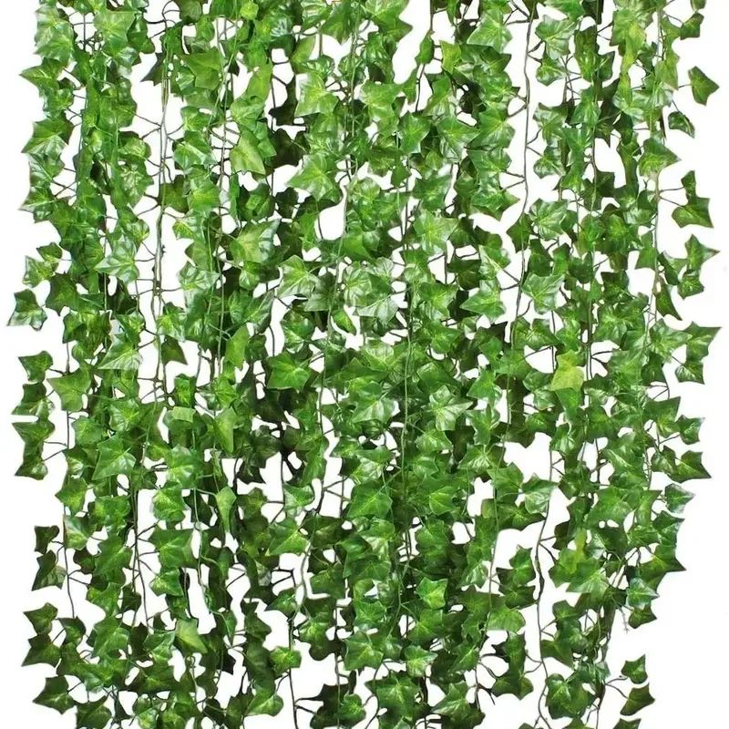 Artificial Green Ivy Leaf Rattan Creeper Leaves Vine Hanging Garland DIY Fake Fl