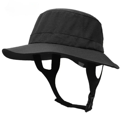 UPF50+ Men Surfing Hat Wide-brimmed Surf Cap Men Hat Breathable Brim Sunshade Quick-drying Beach Cool Cap Windproof Bucket Hat