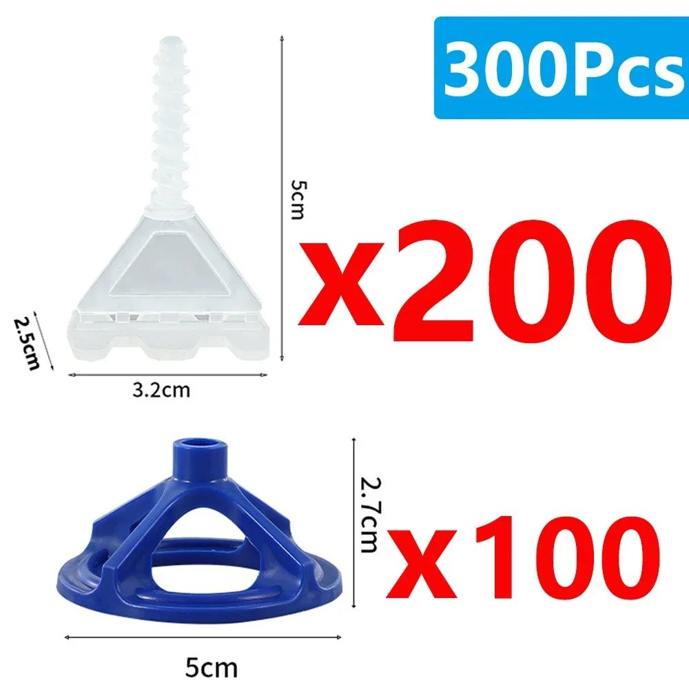 50-600 Peças Clipes de Nivelamento de Azulejo de Cerâmica com Espaçadores em Espiral no Topo Cintas de Cunha para Colocação de Azulejos Fixação de Parede e Chão Ferramenta de Construção