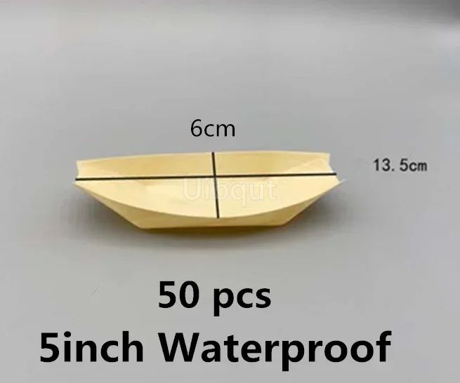 50 100pcs Sushi shushi Wood Boat Natural bamboo Disposable Kayak Salad Dessert Pine cake Boat Snack Bowl mat sushi plate tray