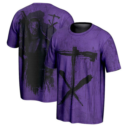 2024 Wrestling Men's ProSphere Purple Undertaker Logo T-shirt Summer Women's Short sleeved Top Children's 3D