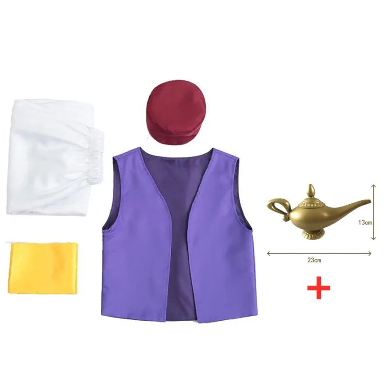 Anime Prince Aladdin Costume Magic Lamp Cosplay Halloween Party Carnival Performance Outfit Carnival Birthday Party Costume