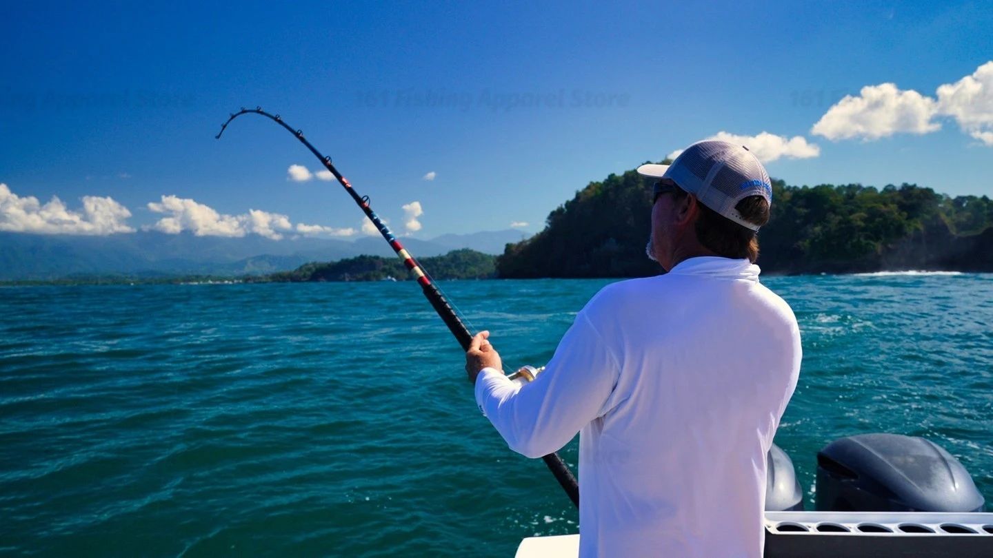 Roupas de Pesca Masculinas Camisa de Pesca com Capuz Manga Longa Camiseta de Pesca com Proteção UV