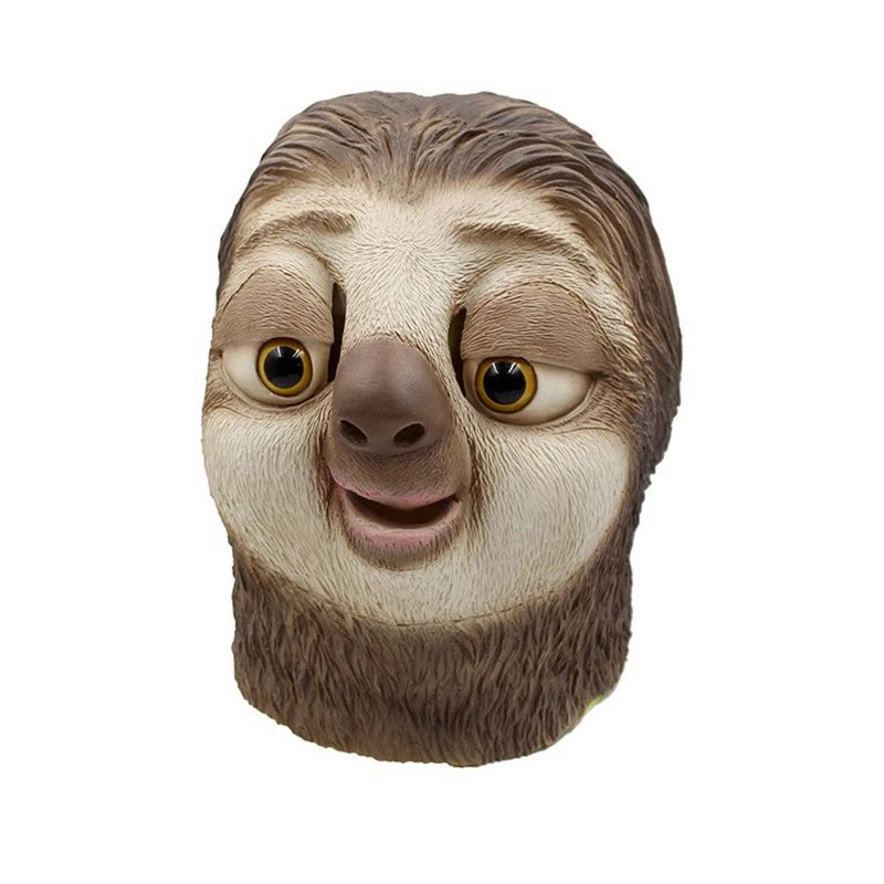 2026 Sloth Latex Mask Sloth Mask Nick Wilde Latex Full Head Animal Mask XMAS Party Cosplay Costume Prop Accessories Toy Gift