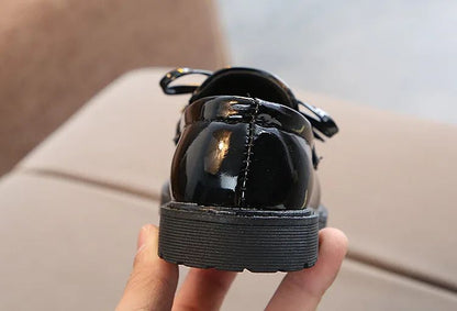 Children Tassel Princess Shoes School Party Wedding Dress Mary Jane PU Leather Shoes Girls Breathable Anti-skid Slip on Shoes