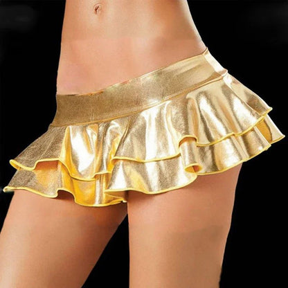 Sexy LaTeX Skirt Women PVC Pole Dancing Club Wear Short Skirts 6 Colors Patent Leather Micro Mini Skirts Dancing Skirt 2022