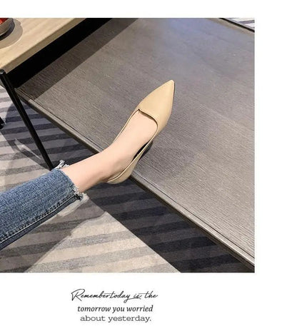 Simple Solid Coloured Women's Flats Classic Fashionable Style Pointed Toe Suitable for Business Office Comfortable To Wear
