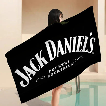 J-Jack-Daniels Microfiber Beach Towel Absorbent Quick Dry Soft Yoga Swimming Resort Mountain Climbing Towel