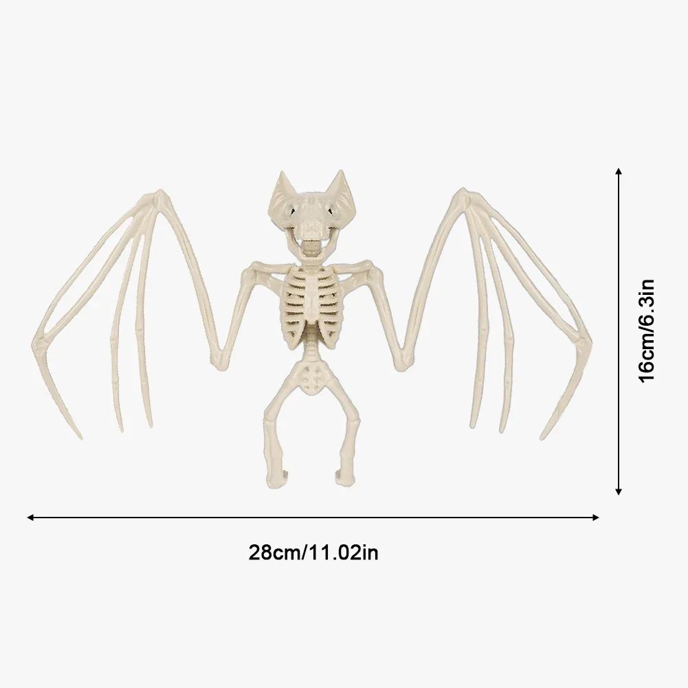 Fake Animal Skeleton Model Halloween Decor Dog Bat Spider Scorpion Cat Skeleton Scary Pendant Props Haunted House Accessories