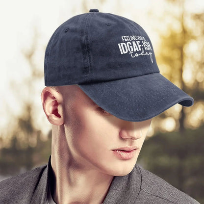 Boné de Caminhoneiro Feminino e Masculino "Feeling Kinda Idgaf Today" Bonés de Sol Bonés de Beisebol Presentes para Homens Esportes ao Ar Livre