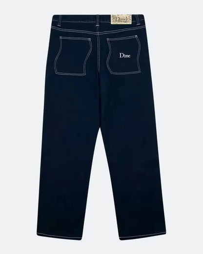 Calça Jeans Masculina Dime Baggy Reta Larga Casual Streetwear Skate Calça Jeans Lavada Comprida Curta Estilo Hip Hop