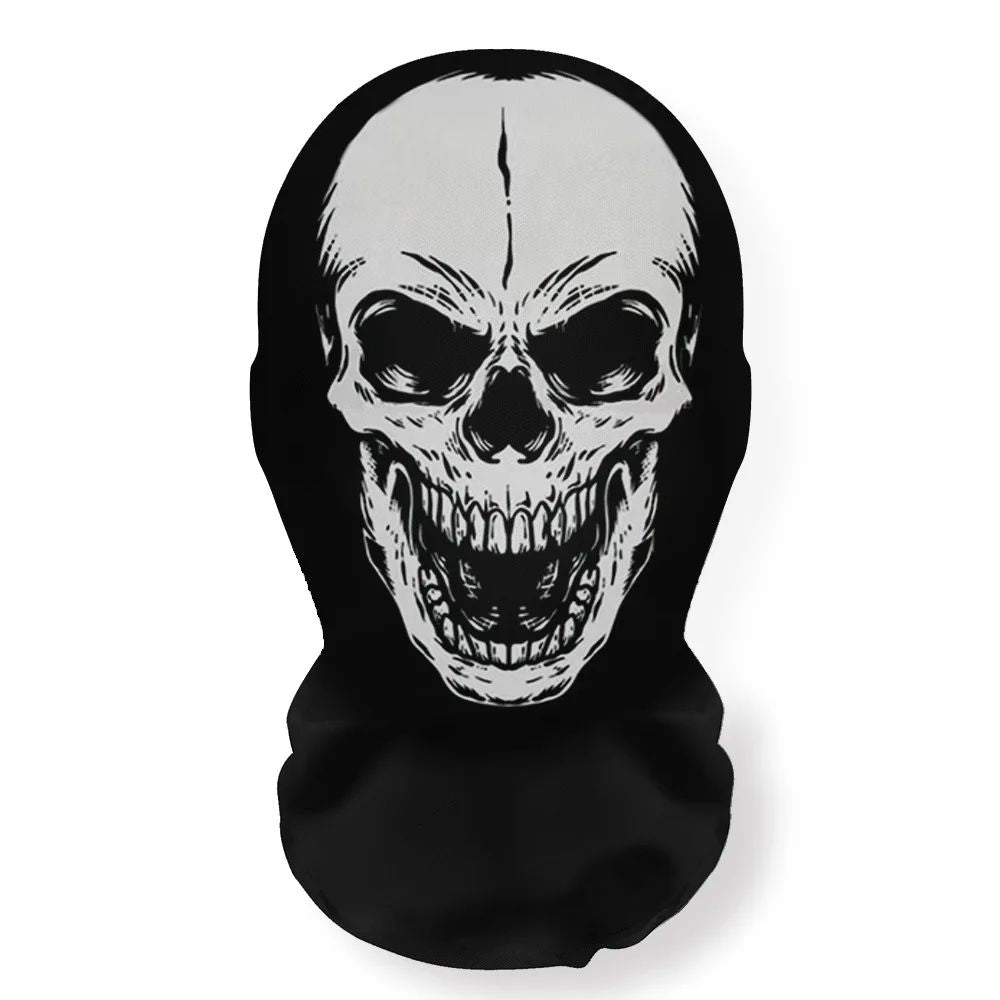 Halloween Terror Masks 3D Printing Skull Pattern Elastic Mesh Face Mask Funny Party Cosplay Props Balaclava Breathable Headcover