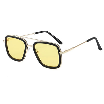 High Quality Iron Man Tony Stark Fishing Sunglasses Square Outdoor Sport Fishing Glasses Men Spider Eyewear Sports Sun Glasses