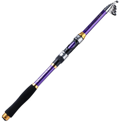 Sougayilang 4 Cores Vara de Pesca Telescópica 1,8m-2,7m Fibra de Vidro Cabo EVA Carpa Vara de Pesca Spinning Peso de Pesca 4,5kg
