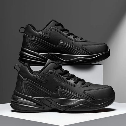 Men Sports Running Shoes Outdoor Walking Soft Casual Sneakers Fashion Designer Leather Sneaker Waterproof Men's Tennis Masculina