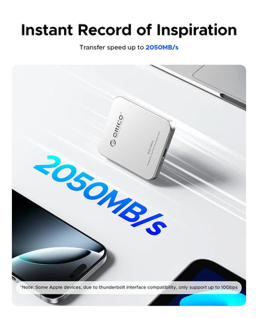 ORICO K20Mini Magnetic External SSD for iPhone 17 16 Pro/Max ProRes 2000MB/s 4K ProRes HDR Record and Store Portable Solid State