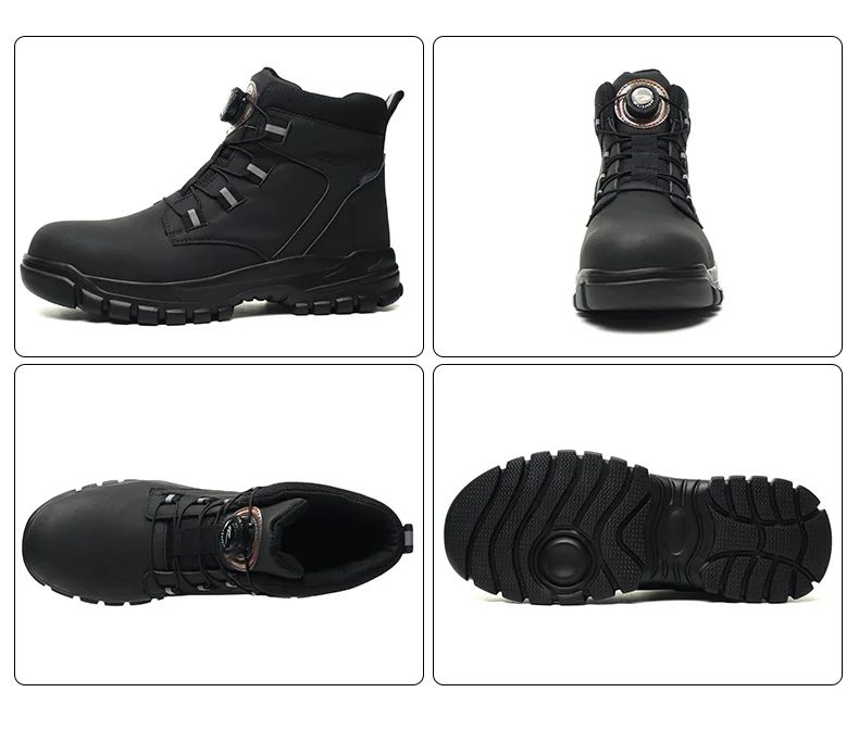 Botas de segurança masculinas à prova d'água, indestrutíveis, com biqueira de aço, anticorte, resistentes a perfurações, sapatos de segurança para motociclistas, Botas Para Hombre
