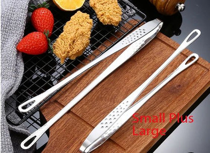 304 Stainless Steel Food Clip, Extended Barbecue Tongs for Household & Grill Use