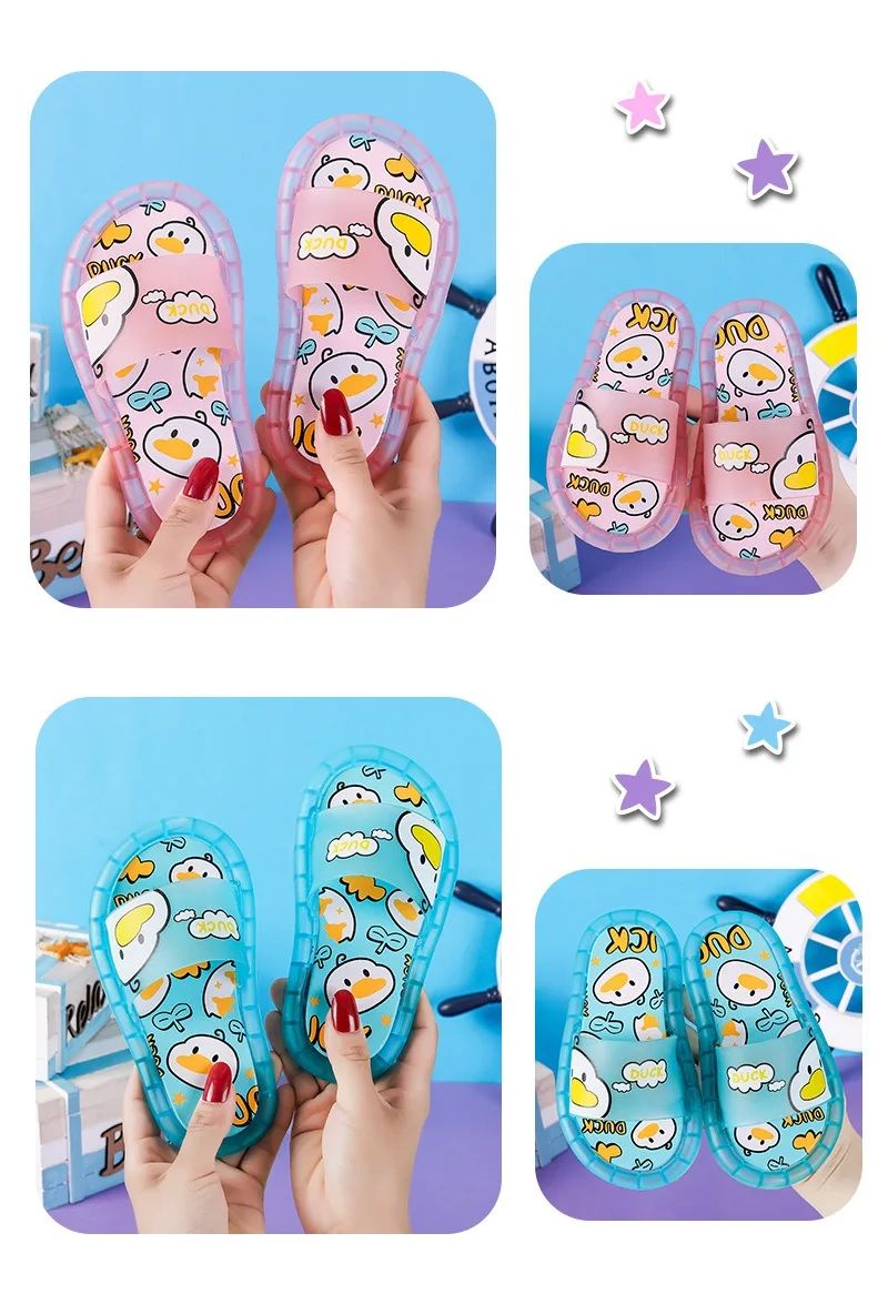 New Cute Luminous Kids Slippers Crystal Shoes Sparkling Lights Boys Girls Will Cartoon Glowing Cute Baby Cool Indoor Outdoor