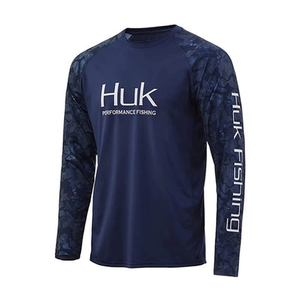 HUK Fishing Shirts Long Sleeve Uv Protection Clothing Mens Outdoor Summer Jersey Upf 50 Clothes Performance Breathable Fishing