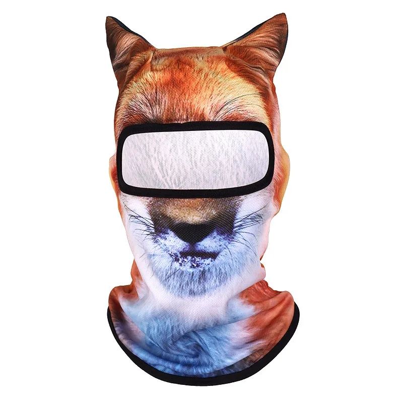 3D Cat Mask Dog Tiger Cosplay Balaclava Motorcycle Full Face Hood Mask Skiing Hat Helmet Cute Headgear Hat Halloween Party Masks