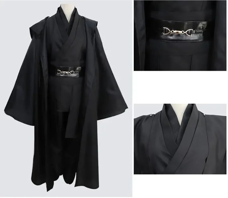 Jedi Knight Star Cosplay Anakin Skywalker Costume Replica Rob Cloak Anime Halloween Party Outfits Clothes Plus Size