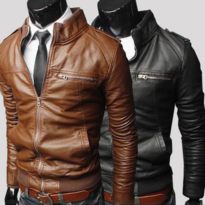 MRMT 2025 Brand New Men's  Motorcycle Leather Jacket Slim Men Leather Jacket Outer Wear Clothing For Male Garment Man Jackets