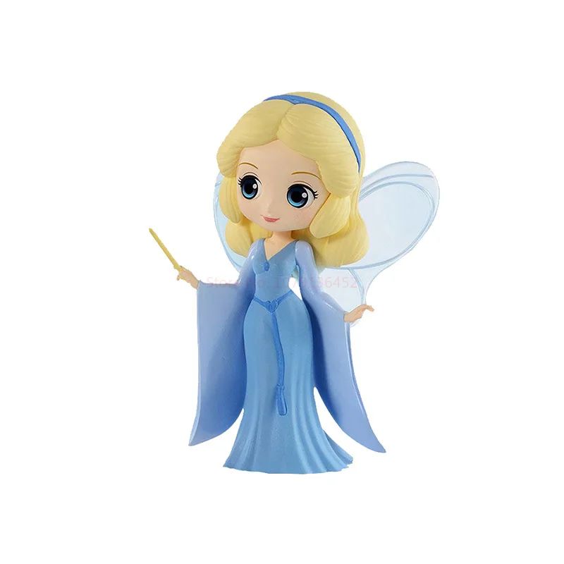 Bandai Original Disney Anime Figure Vilão Sentado Boneca Versão Q Brinquedos Infantis Decoração de Casa Modelo de Aniversário de Menina Presente de Brinquedo Fofo