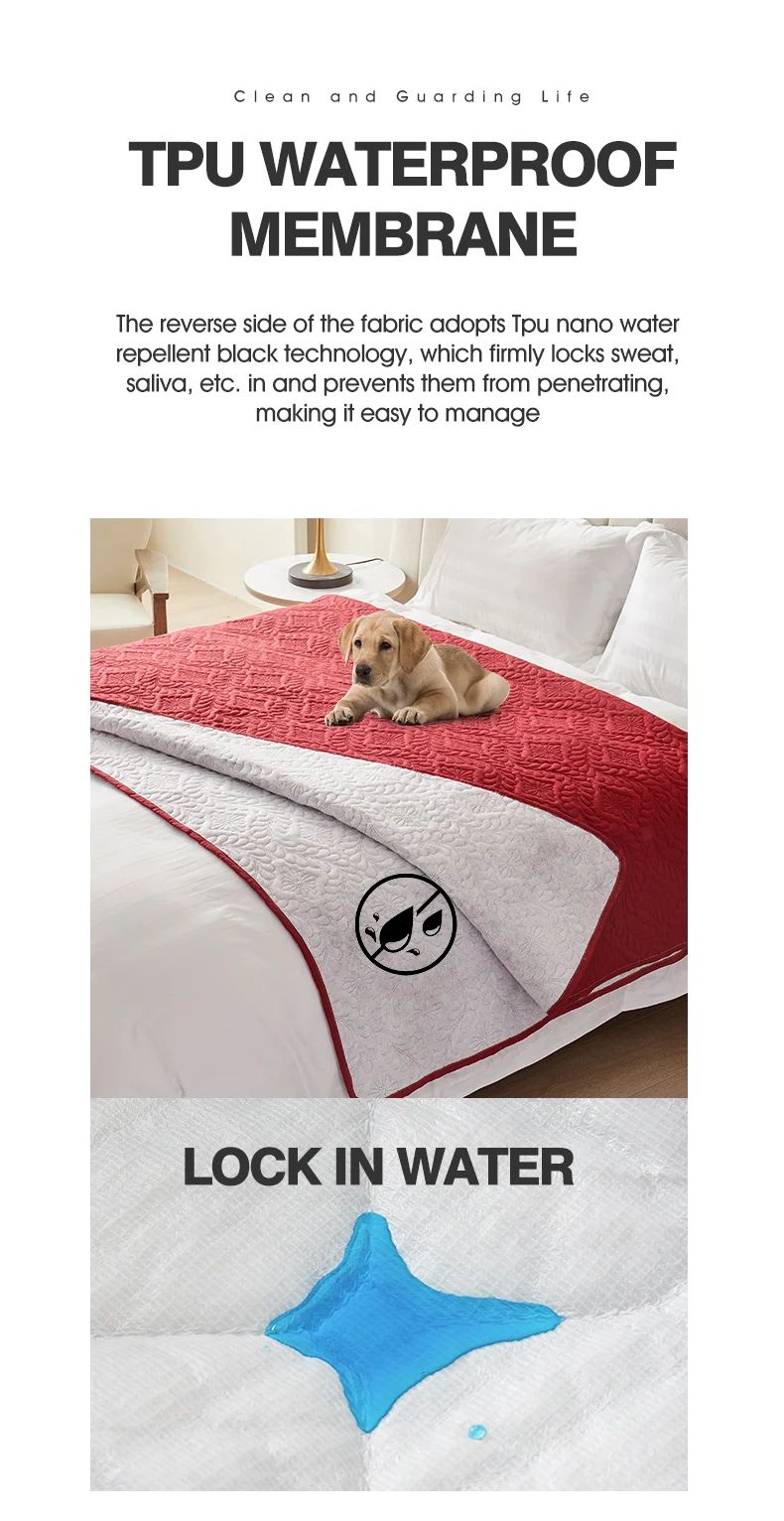 Colcha à Prova de Sujeira Capa de Cama para Cachorro à Prova D'água Manta para Pet para Móveis Protetor de Sofá para Cães Gatos com Base Antiderrapante